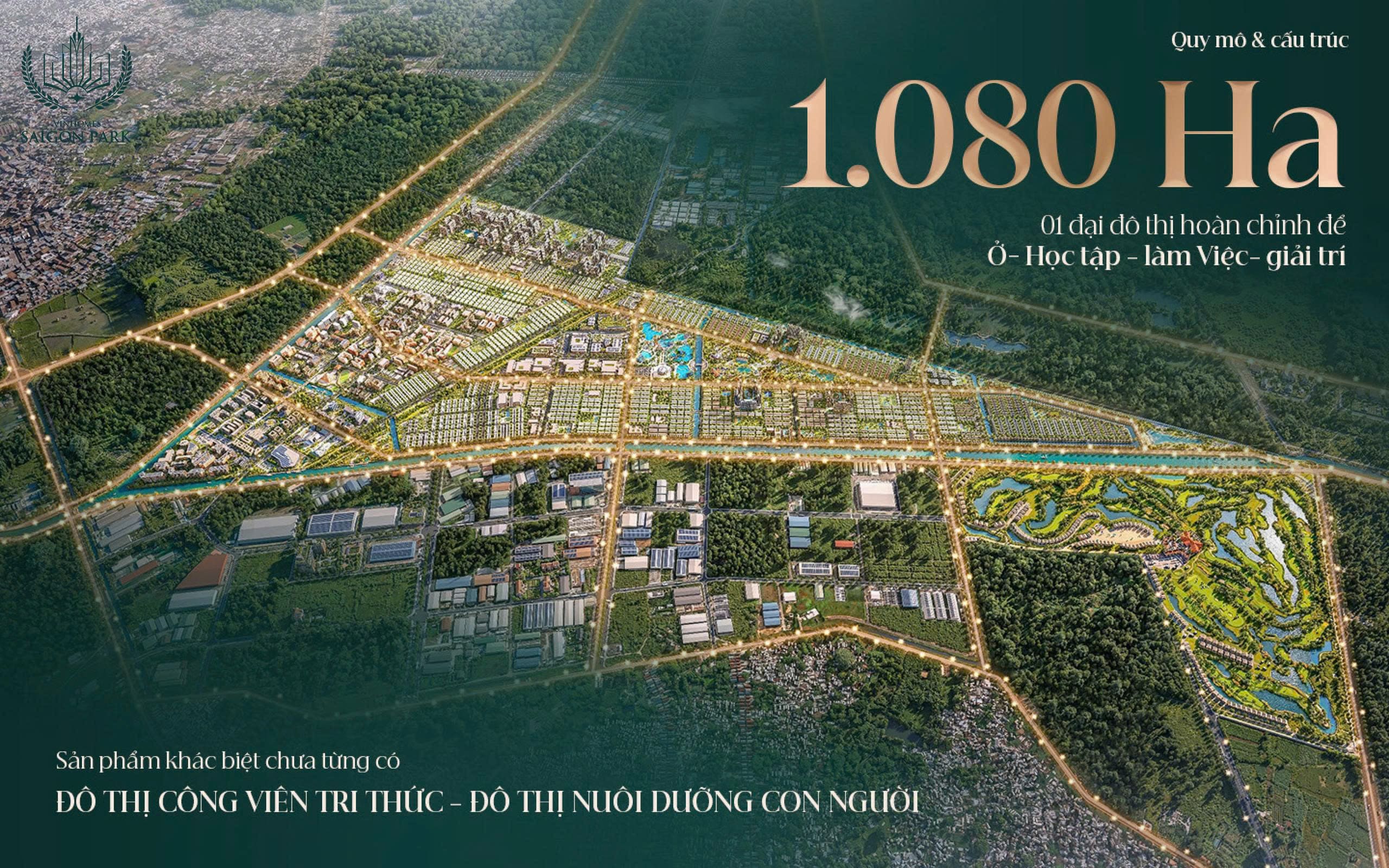 Mỗi phân khu đều được bố trí hệ thống tiện ích riêng, trong đó phần lớn diện tích được ưu tiên cho mảng xanh, giao thông nội khu và không gian sinh hoạt cộng đồng.